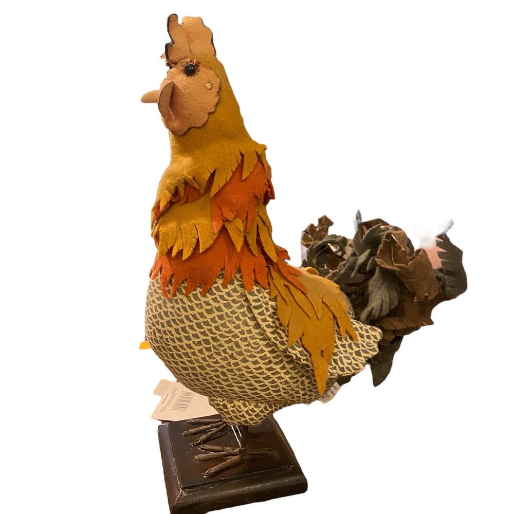 Hallmark Vintage Handmade Craft Rooster Fall Autumn Thanksgiving Colors Country